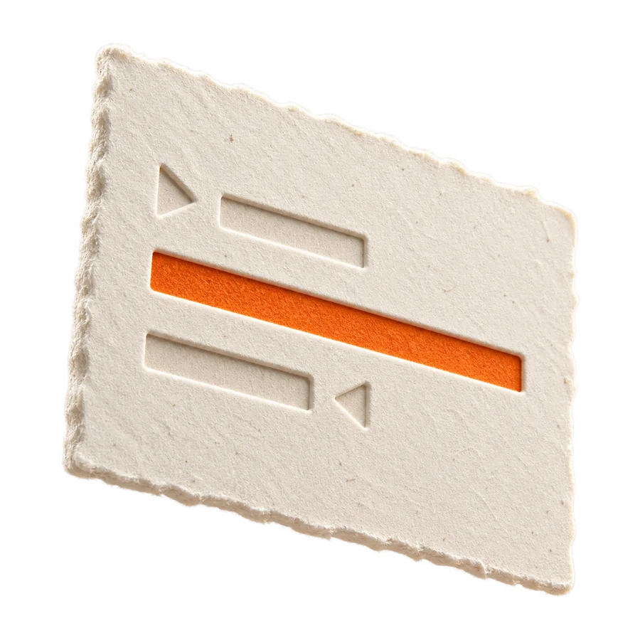 A pick slip with three weighted rows pressed into it
